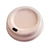 Sugarcane Bagasse Natural Unbleached Lids for 12oz Coffee Cup 1000 pcs