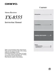 Onkyo TX-8555 Stereo Receiver Integra Owners User Operating Instruction Manual
