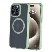 for Case, Compatible with MagSafe,Phone 15 Pro iPhone 15 Pro Max Frosted Green