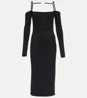 [Jacquemus] Jacquemus La Robe Sierra midi dress UK 14 black