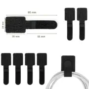 10 Pack Cable Organizer Ties 3.5in – Reusable Hook Loop Straps for Wires