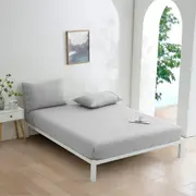 Dreamaker Micro Flannel Combo Fitted Sheet Set - Silver