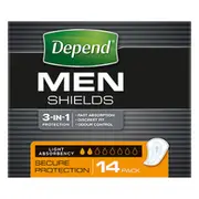 Depend Sheilds Men 14 Pack