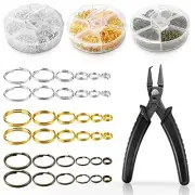 Split Rings Kit, 2070 PCS Double Loops Split Jump Ring with Ring Pliers, Mini