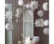 3D Snowflake Ornaments Paper Hanging Snowflake with Rope for Christmas