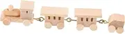 Mini Train Toy Ornament Boys and Girls Wooden Train Set for Doll House