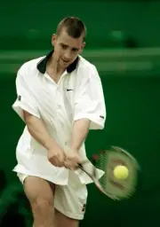 Nicolas Kiefer of Germany at the Wimbledon Lawn Tennis Championshi- Old Photo