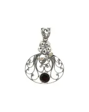 Samuel B. Jewelry 18K & Silver 2.50 ct. tw. Garnet Dragonfly Pendant
