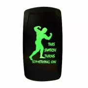 "This Switch Turns Something On" On/Off Rocker Switch Strongman Design