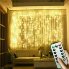 3X3M 300 LED Curtain Fairy String Lights Wedding Outdoor Christmas Garden Party