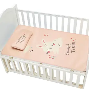 【Muslintree】嬰兒床冰絲涼墊涼蓆枕頭(涼蓆+枕頭組)