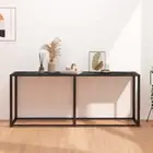 NNEVL Console Table Black Marble 180x35x75.5cm Tempered Glass