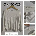 毛衣 EARTH MUSIC ECOLOGY IVORY L 碼女式氣球袖上衣外衣女孩