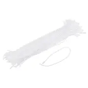 Polyester rope Hang Tag String Snap Lock Price Tag Fastener white 7.8inch 500pcs
