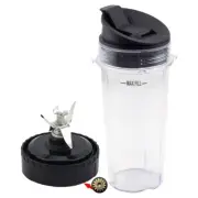 16 oz Cup, Sip & Seal Lid + Blade Assembly for Nutri Ninja BL810 BL820 BL830