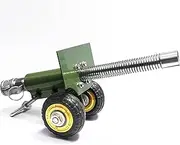 TIETHEKNOT Stainless Steel Mini Cannon Model with Recoil Mechanism - Perfect for Outdoor Games and Collectors’ Gift (Green)