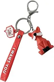 [VALICLUD] 3 Pcs Cartoon PVC Geometric Keychains with Leather Strap Watermelon Red Key Holder Accessories for Bags Backpacks and Keys Decoration present