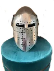 Medieval Battle Warrior Helmet Armor Steel Great Knight helmet