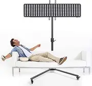 supersred Red Light Device Stand, Floor Rolling Wheels Mobile Stand - Horizontal/Vertical Install Brackets for Red Light Devices, Adjustable Height, Wheel Locks (Stand Only, Panel Sold Separately)