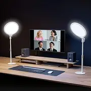 TELESIN 10.2" Eye Safe Ring Light for Streaming, Desktop Ring Light with Stand, 9 Brightness Full-Screen LED Desk Light for Video Conference, Laptop, Zoom Lighting for Computer, Live Stream, TikTok