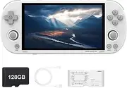 Trimui Smart Pro Handheld Game Console 4.96-Inches Display Game Console, Linux System with Allwinner A133P Processor Built-in 128G TF Card White