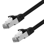 Ethernet Patch Cable CAT6A, S/FTP, 26AWG, 0.5 Ft, 5 pack, Black