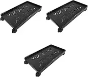 Alipis 3pcs CPU Holder Under Desk Pc Stand for Carpet Computer Tower Riser 4 Wheels Locking Casters