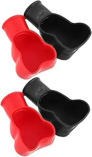 High Temp Battery Terminal Covers 2 Sets PVC Battery Terminal Protectors Car Battery Insulation Caps for Easy Install