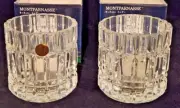 Set of 2 Cristal d'Arques Montparnasse 3" Candle Holders -- New in Boxes