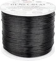 12 17 18 Gauge Aluminum Wire (18 Gauge,492 FT) Anodized Jewelry Craft Making Beading Floral Colored Aluminum Craft Wire - Black