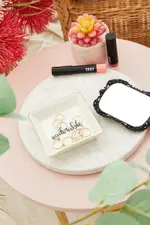 White Slogan Trinket Dish