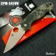 Spyderco Para 3 CPM S45VN Stonewash Plain Edge Camo G10 Paramilitary 3 C223GPCMO