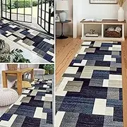 Modern Runner Rug Non Slip Rubber Back Area Rugs Washable Floor Carpet Runner for Hallways Entryway Kitchen Laundry Room Bedroom 100cm 2m 300cm 4m 5m 6m(2.3ft×16.4ft/70×500cm)