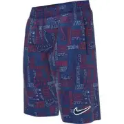 NWT$40 Nike Boys Logo Mash-Up Breaker 8” Volley Shorts Blue NESSC791