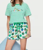 NEW PETER ALEXANDER THE VERY HUNGRY CATERPILLAR TOP + SHORTS PJ SET L RP$139.90