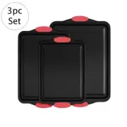 Classic Cuisine 82-KIT1090 3 Piece Nonstick Cookie Baking Pans Sheet Set