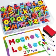 Magnetic Letters, Uppercase Lowercase Foam Alphabet ABC Fridge Magnets,Spelling