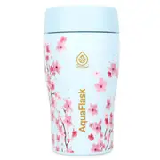 AquaFlask Sakura Slate Cup 355mL (12oz) Water Bottle Blue , Keeps Drinks Cold [AF-U151]