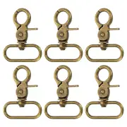 6Pcs Swivel Snap Hook, 38mm(1 1/2") Trigger Snap Claw Lanyard Clips, Bronze