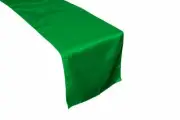 LA Linen Bridal Satin Table Runner, 14 by 108-Inch, Green Kelly
