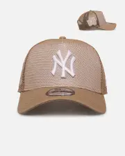 [New Era] New Era New York Yankees 'Polychromatic Mesh' 9forty A-frame Snapback Camel - Size ONE ONE Camel