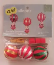LeeWards Mini Balloons Boutique Ornament Kit pkg. of 3, 1.5"x3"each #16-11094