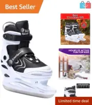 Children's Adjustable Ice Skates with Sharpened Blades - Money Back Guarantee