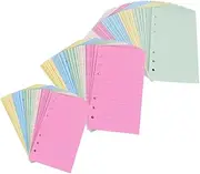 SEWACC Loose Leaf Notebook Paper 6-hole Paper Refills Smooth 3 Pack Planner Binder Inserts