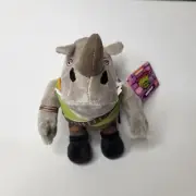 Teenage Mutant Ninja Turtles Mayhem Rocksteady 8" Plush 2023 TMNT NWT