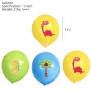 12Pcs 12 Inches Latex Balloon Dinosaur Party Supplies Tableware Kids Children Birthday Decoration