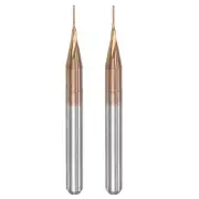 1/8" Shank 0.4mm x 3mm Titanium Coated Carbide End Mill CNC Router Bits 2pcs