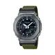 【CASIO G-SHOCK】Utility Metal系列金屬八角框編織腕錶-墨綠款/GM-2100CB-3A