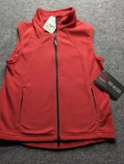 NWT Cabela’s Polartec Fleece Vest Women’s Med Orange Made In USA