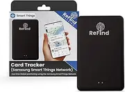 ReFind Card Tracker (Samsung Only) - Slim and Durable Smart Tag for Wallets, Bags, Suitcases and Luggage. Rechargeable Card Tracker Compatible with Samsung SmartThings App